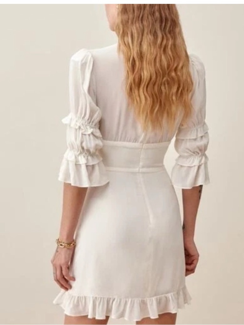 Reformation Lorelei Dress Sz 6 White - Picture 2 of 9